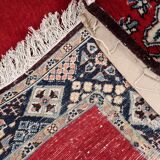 Tapis vintage fait main Tabriz 80 x 126 cm laine rouge vif - 1C1048