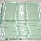 A tablecloth and six Basque towels