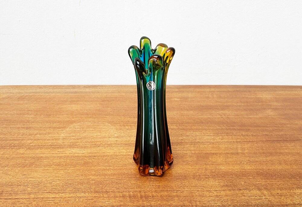 Italian Sommerso vase in Murano glass attributed to Flavio Poli for Seguso, 1970s.