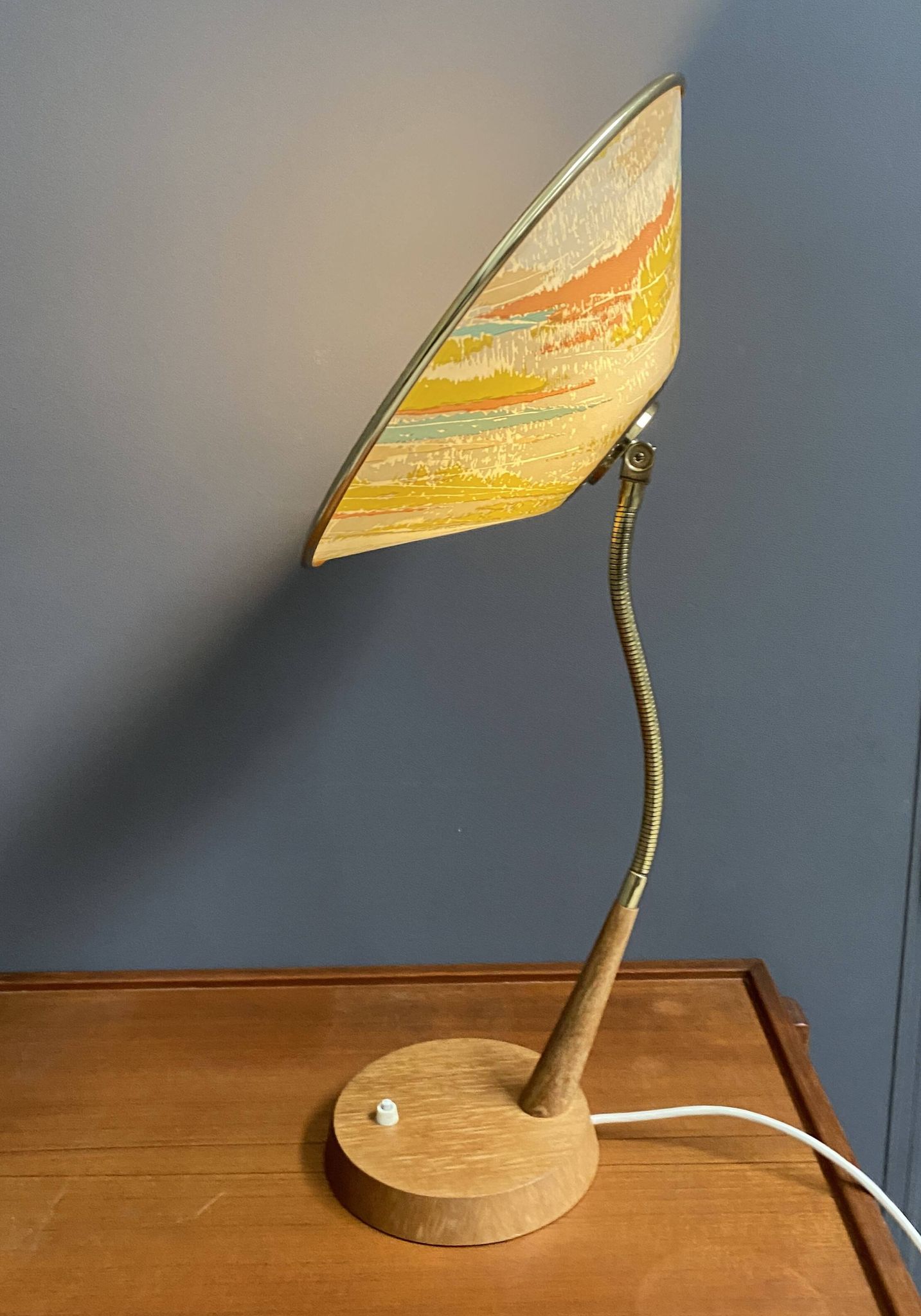 Lampe de bureau Temde années 1960 à col de cygne flexible