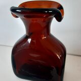 Blown glass amber vase
