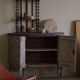 19th-century painted pine wardrobe, Italian cabinetmaker, made in Tuscany.