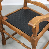 Vintage Medieval Oak Chairs, set of 4