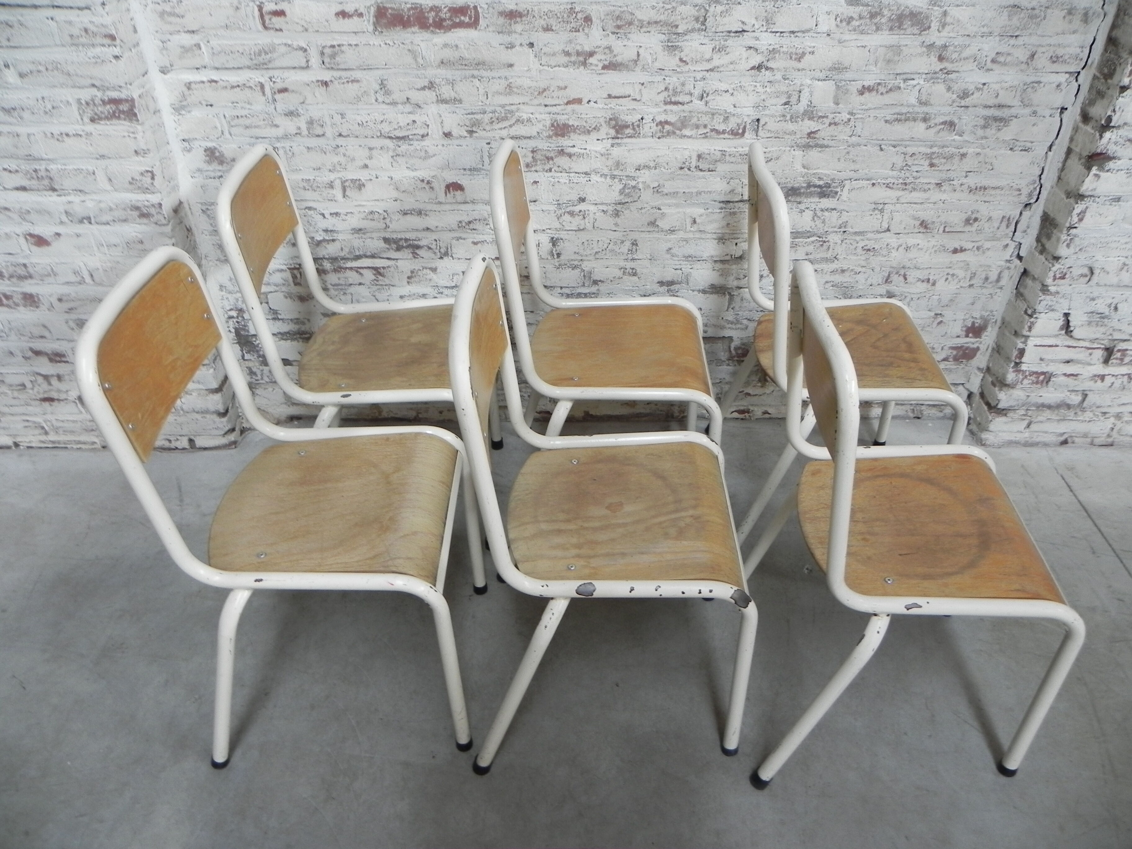 Set of 6 school chairs