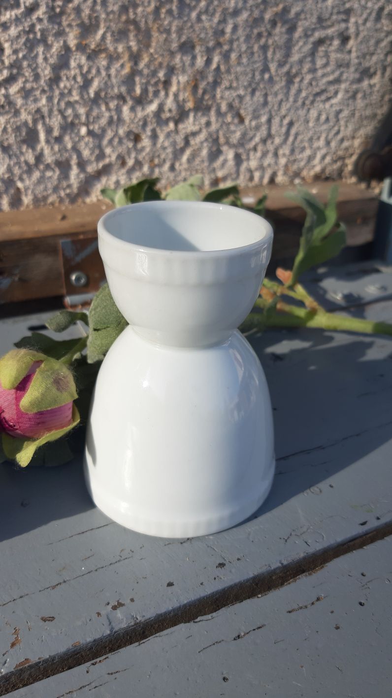 Double white porcelain cockroach