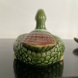 Candy ceramic jar with empty lid pocket