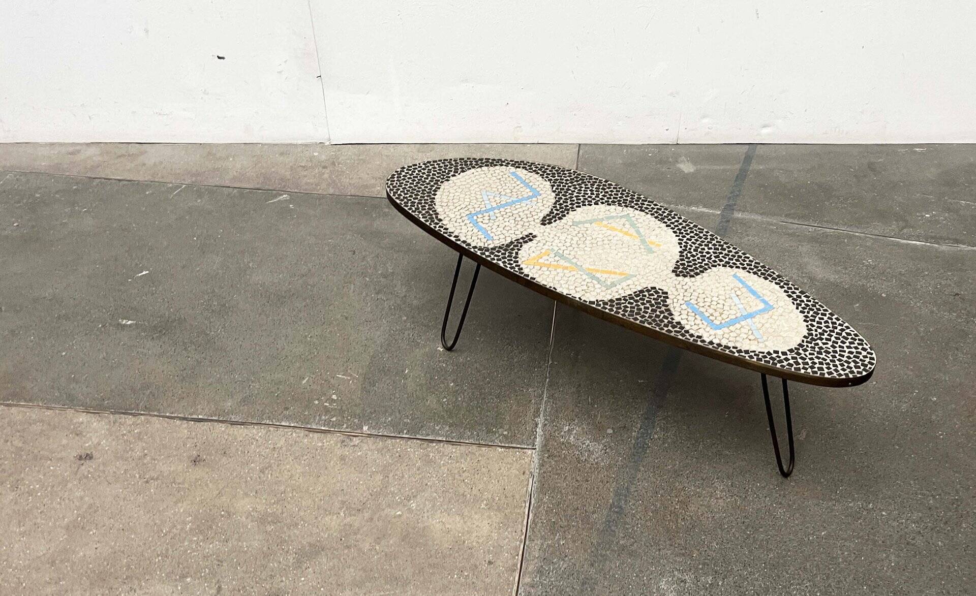 Mid-Century German Mosaic Couch Table from Berthold Müller Oerlinghausen, 1960s