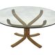 Vintage Hard Glass Falcon Coffee Table by Sigurd Ressell for Vatne Mobler 1990s