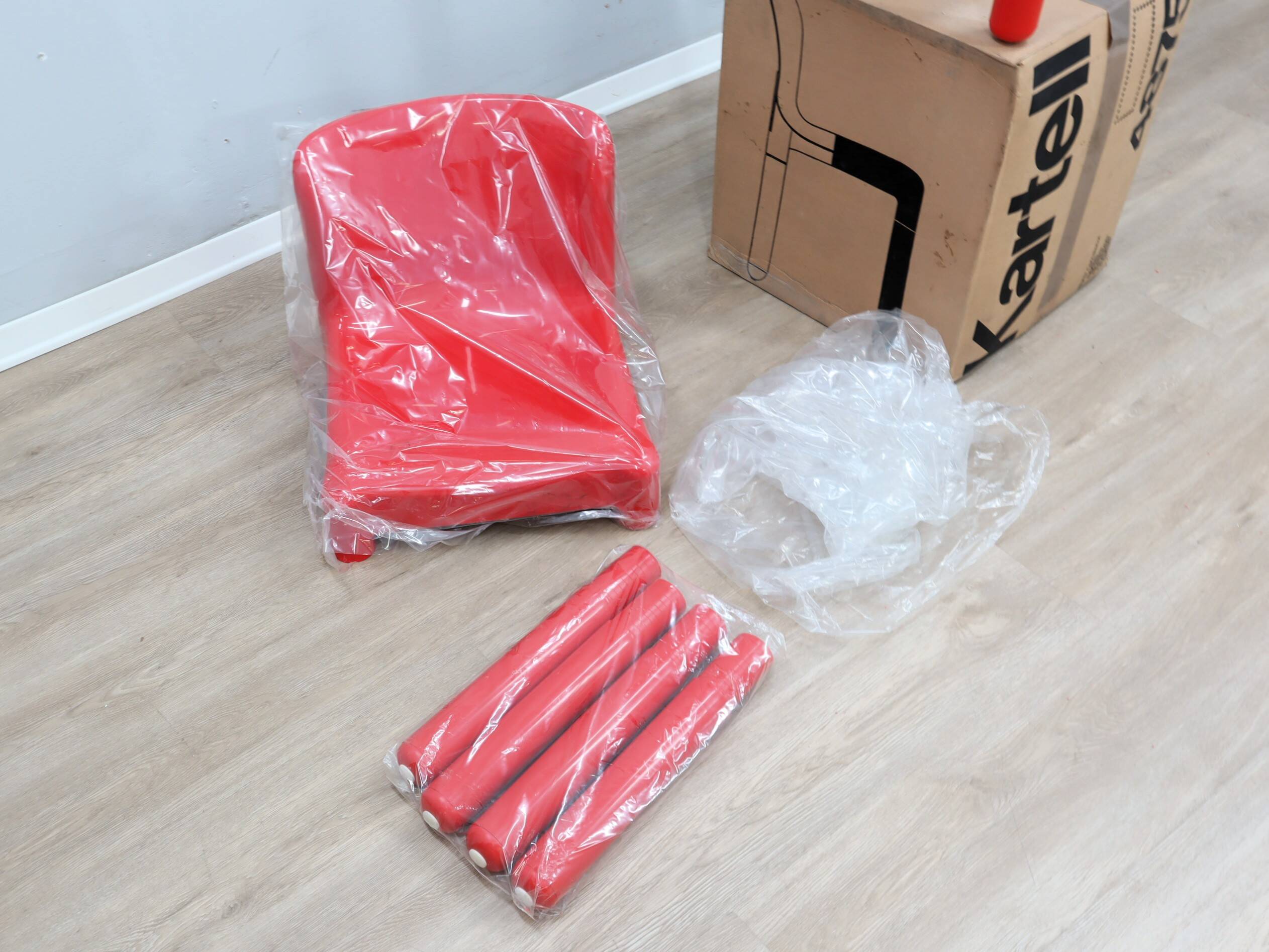 1970s pair of Kartell Model 4875 Chairs by Carlo Bartoli (fund STOCK)