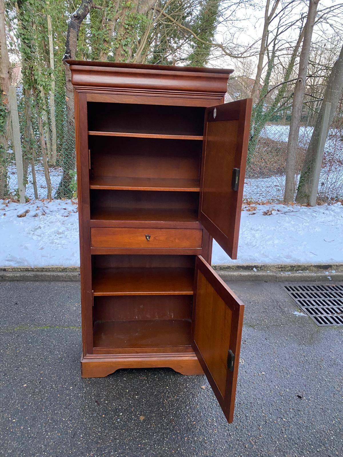 Louis Philippe style solid wood barn wardrobe from the 20th century.