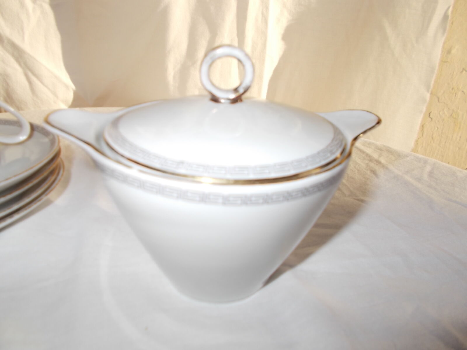 White and silver coffee service or Bavaria Waldsassen.
