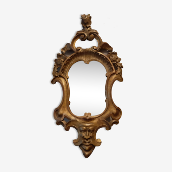 Miroir bois doré 60 x 30 cm