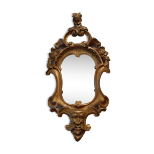 miroir bois doré 60