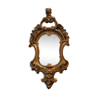 Miroir bois doré 60 x 30 cm