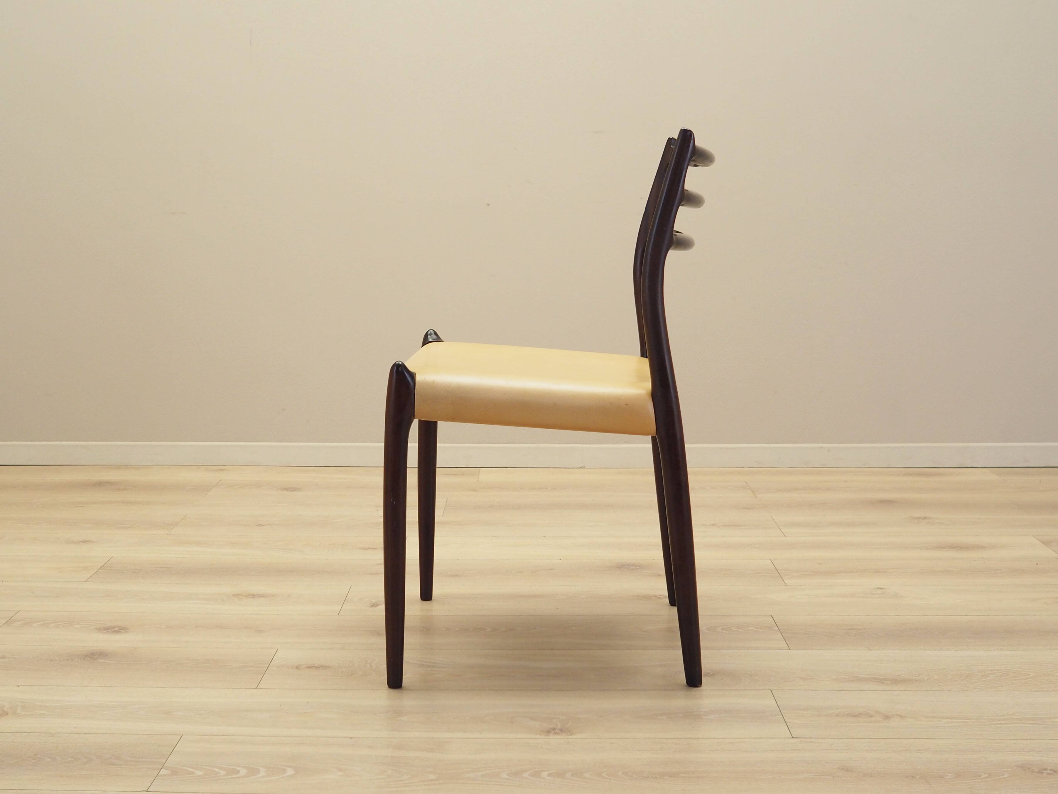 Set of six mahogany chairs, Danish design, 1960s, designer: Niels Otto Møll