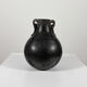 Black Glass Vase by Murano Due