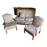 Velvet sofa bed from Genoa and armchairs