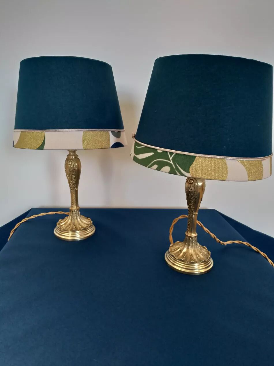 Pair of Art Nouveau style lamps