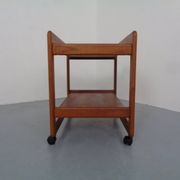 Large teak bar cart from Tarm Stole Møbelfabrik, Denmark, 1960s.
