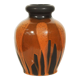 Vintage vase Fat Lava black & orange by Steuler, Germany 1960s