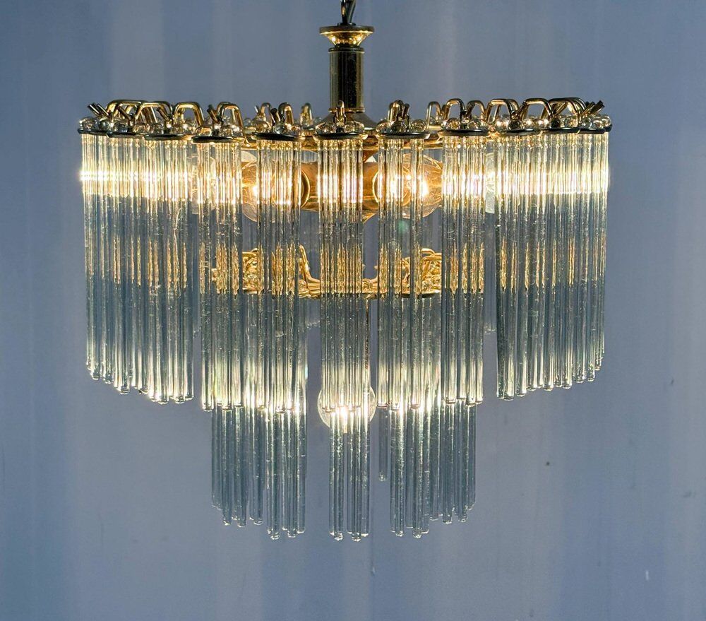 Mid-century modern chandelier by Gaetano Sciolari, 1970s