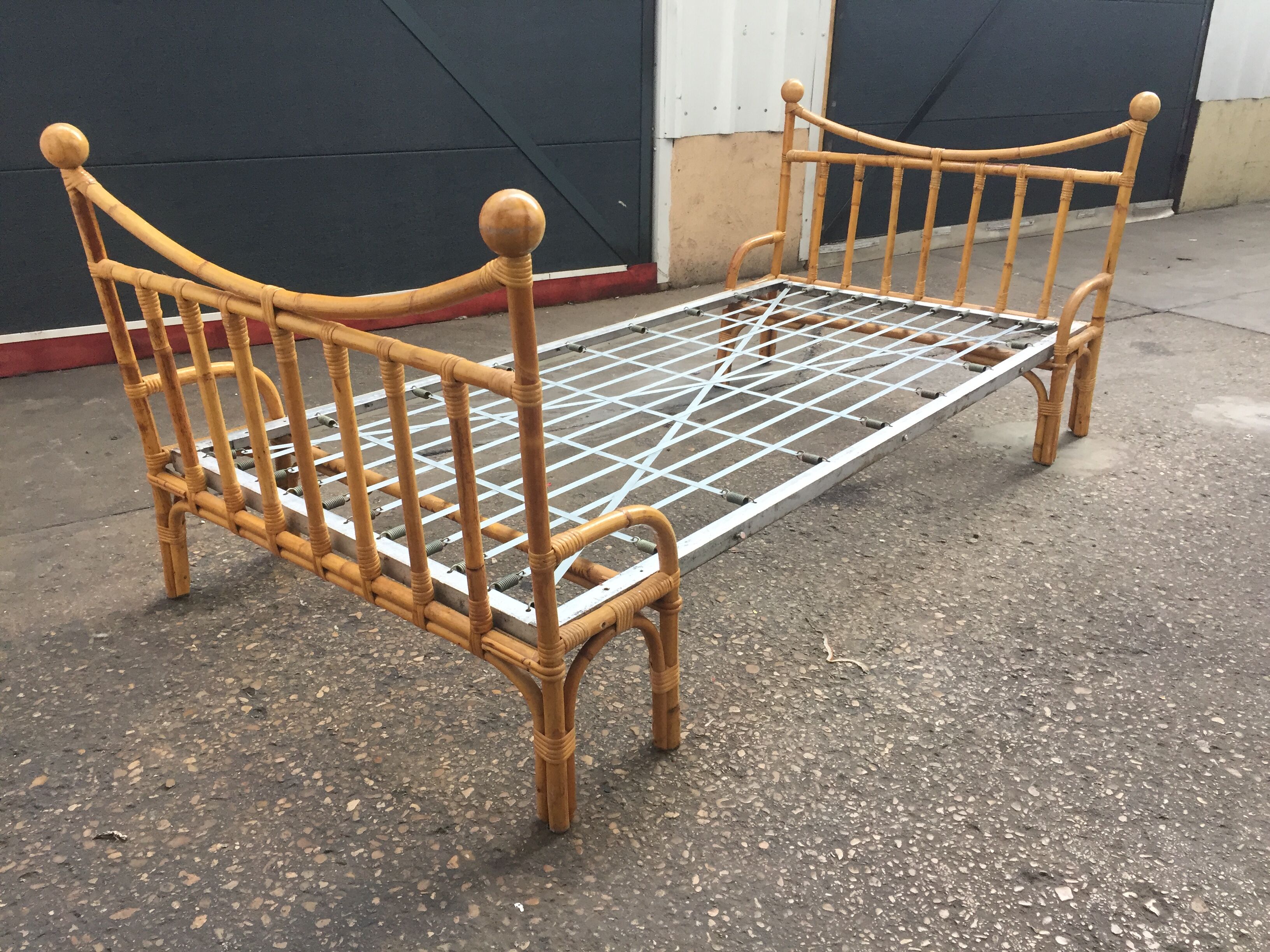 Vintage rattan bed