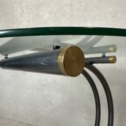 Table d'appoint en chrome au design vintage