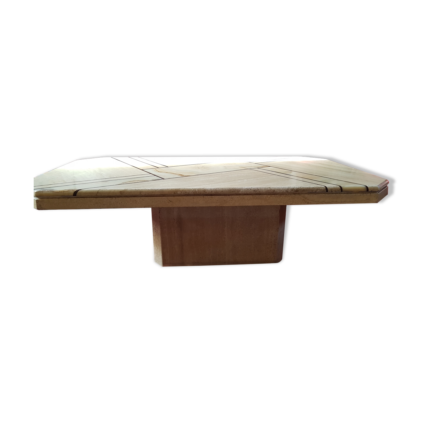 Travertine coffee table