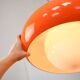 Large Space Age Model Best Pendant from Guzzini in Orange, 1970s