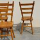 Set of 6 rustic pine chairs from the Vosges, 1980s.