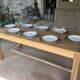 Ancienne table de ferme rénovée
