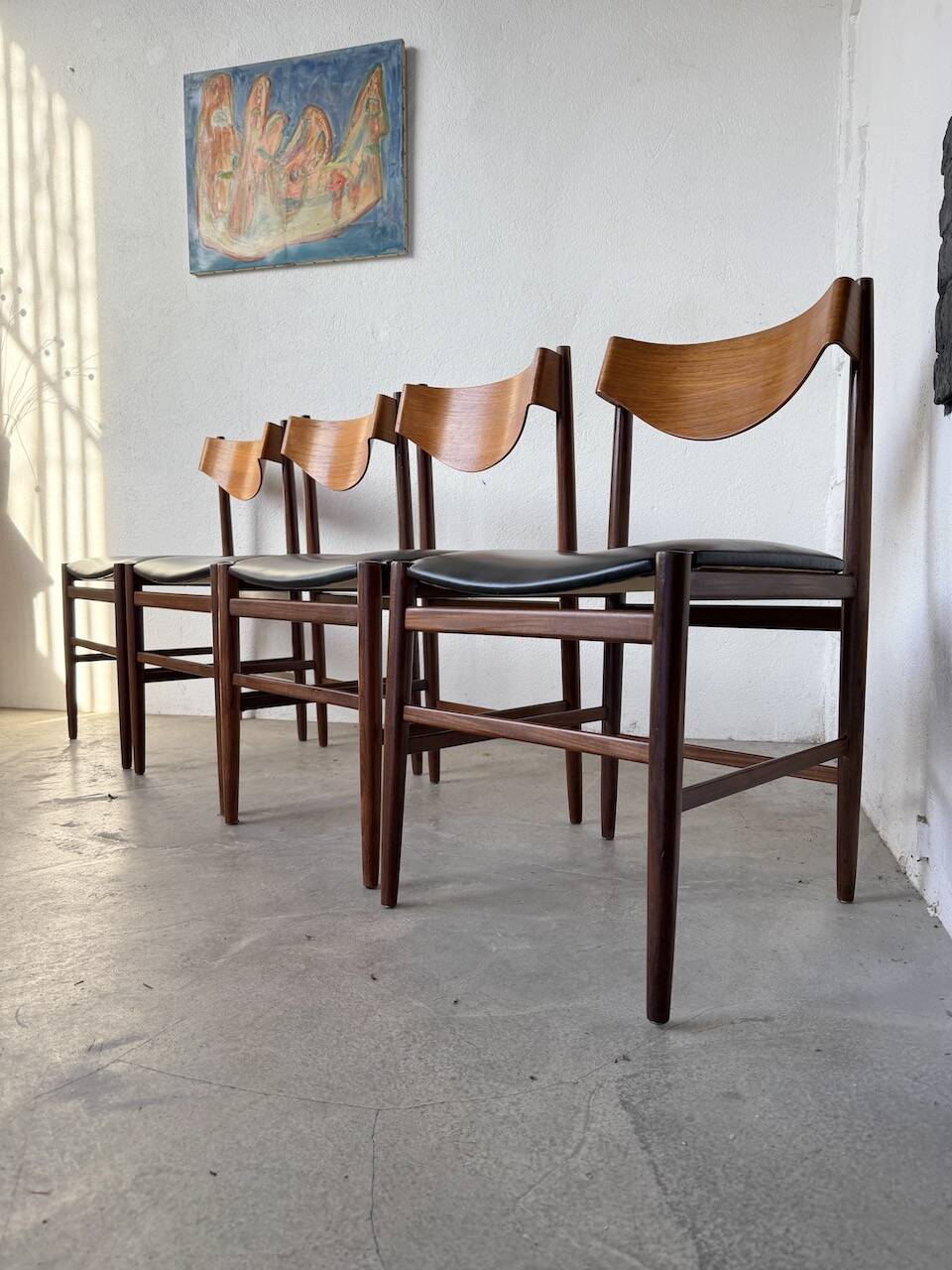 Set 4 chaises italiennes Gianfranco Frattini