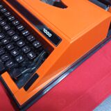 Machine à écrire hercules 1000 orange vintage