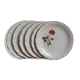 Set of 6 plates flat Digoin and Sarreguemines model Sévigné