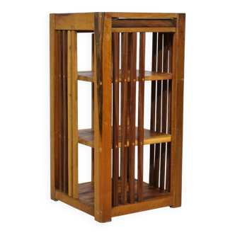 Mid-Century Design Solid Cherry Wood Shelving Unit, Vintage, 1960s