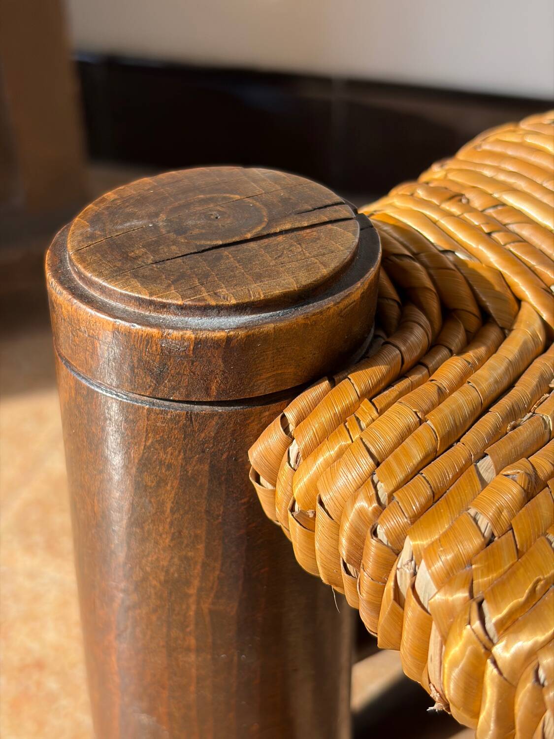 Low fireplace chair attributed to Charles Dudouyt.