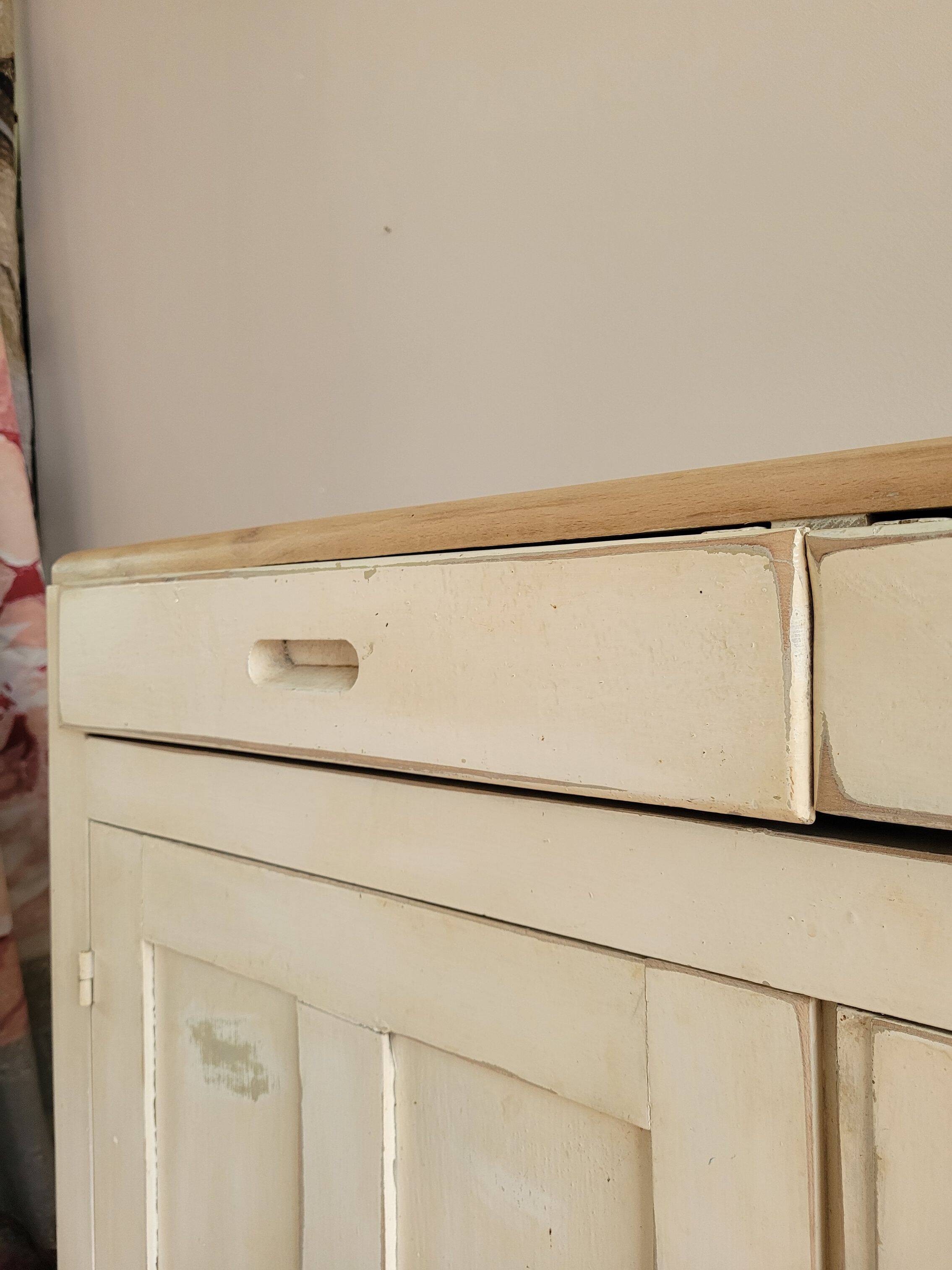Antique Parisian sideboard in patinated wood
