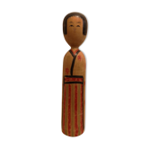 Poupée Kokeshi peinte à la main japonaise des années 1950