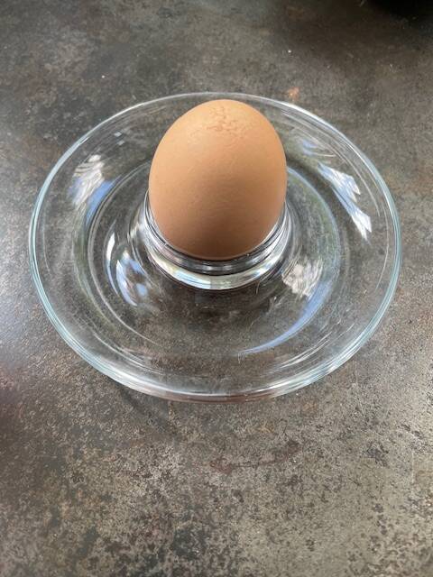 Vintage glass egg cup
