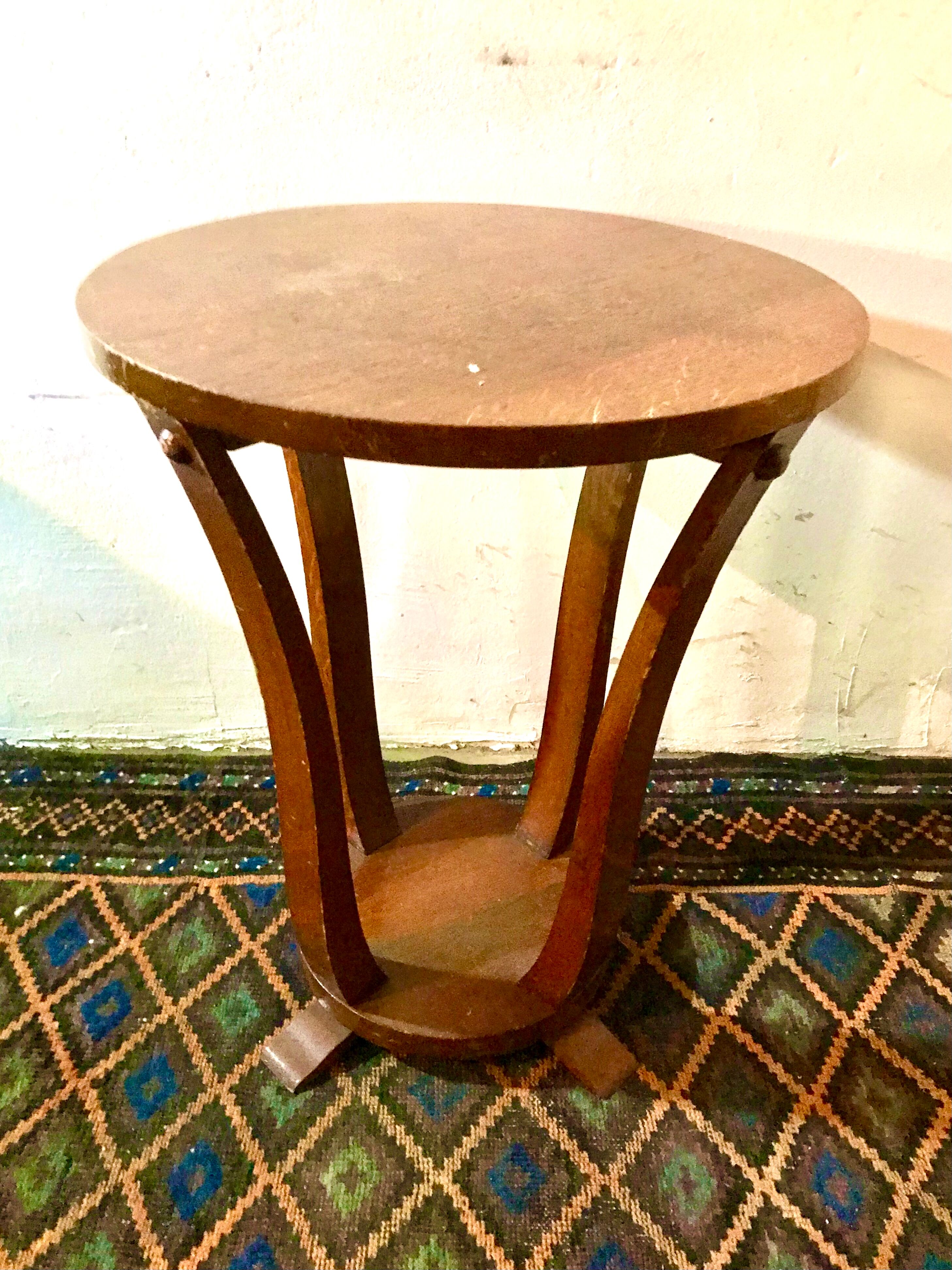 Small pedestal table art deco