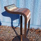 Bar stool design cast iron and wood