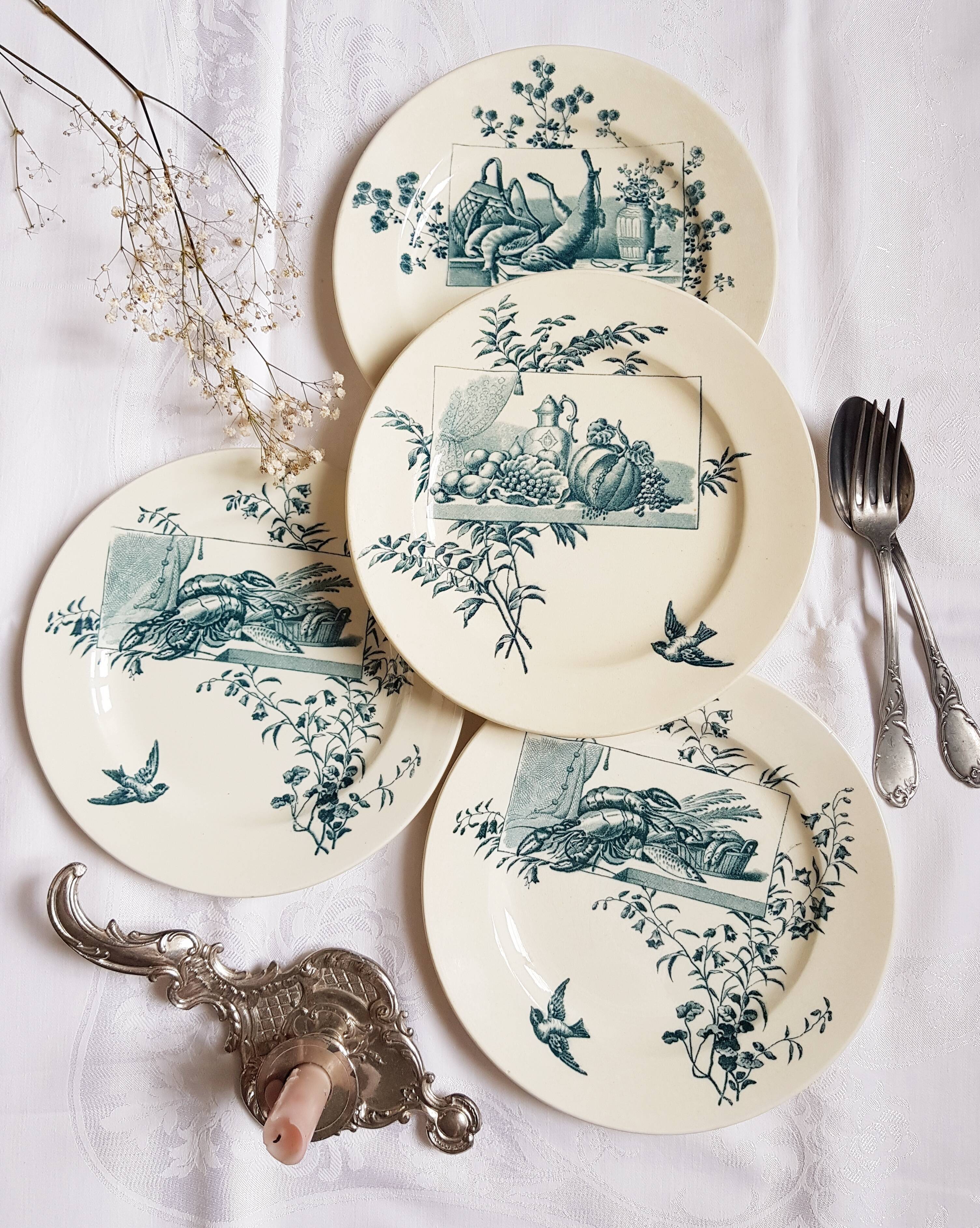 4 flat plates old iron earth Salins Édouard Charbonnier