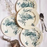 Assiettes plates anciennes terre de fer Salins Édouard Charbonnier