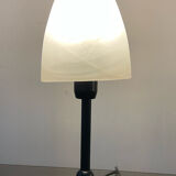 Vintage lamp from the 80s in black metal and glass paste