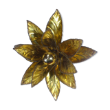 Wall sconce flower shaped and brass