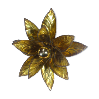 Wall sconce flower shaped and brass