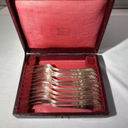 10 snail forks, rocaille model, Ercuis brand