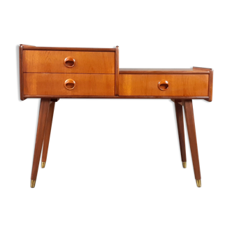 Teak Entrance Cabinet 3 Drawers By Talgø, Scandinavian Mid-Century 1960s