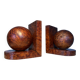 Art Deco pair of bookends in thuya burl.