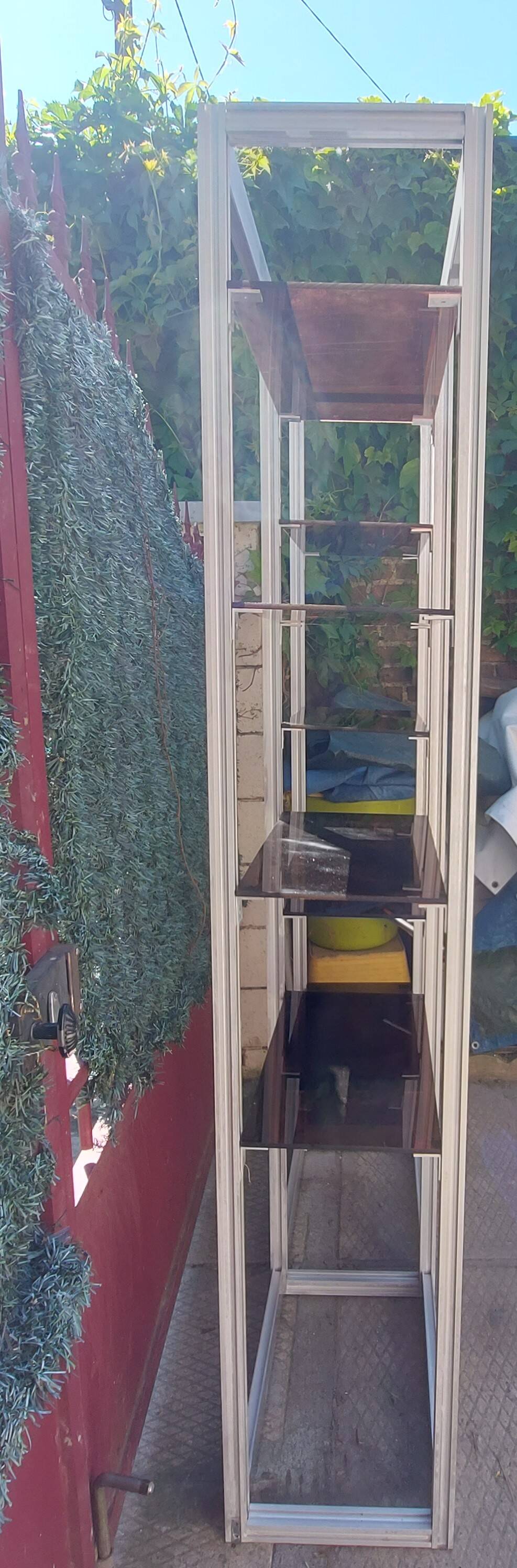 vintage 1980 aluminum shelf